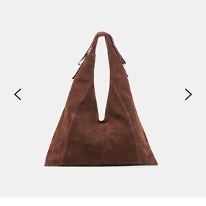Marie Tote Chocolate Suede